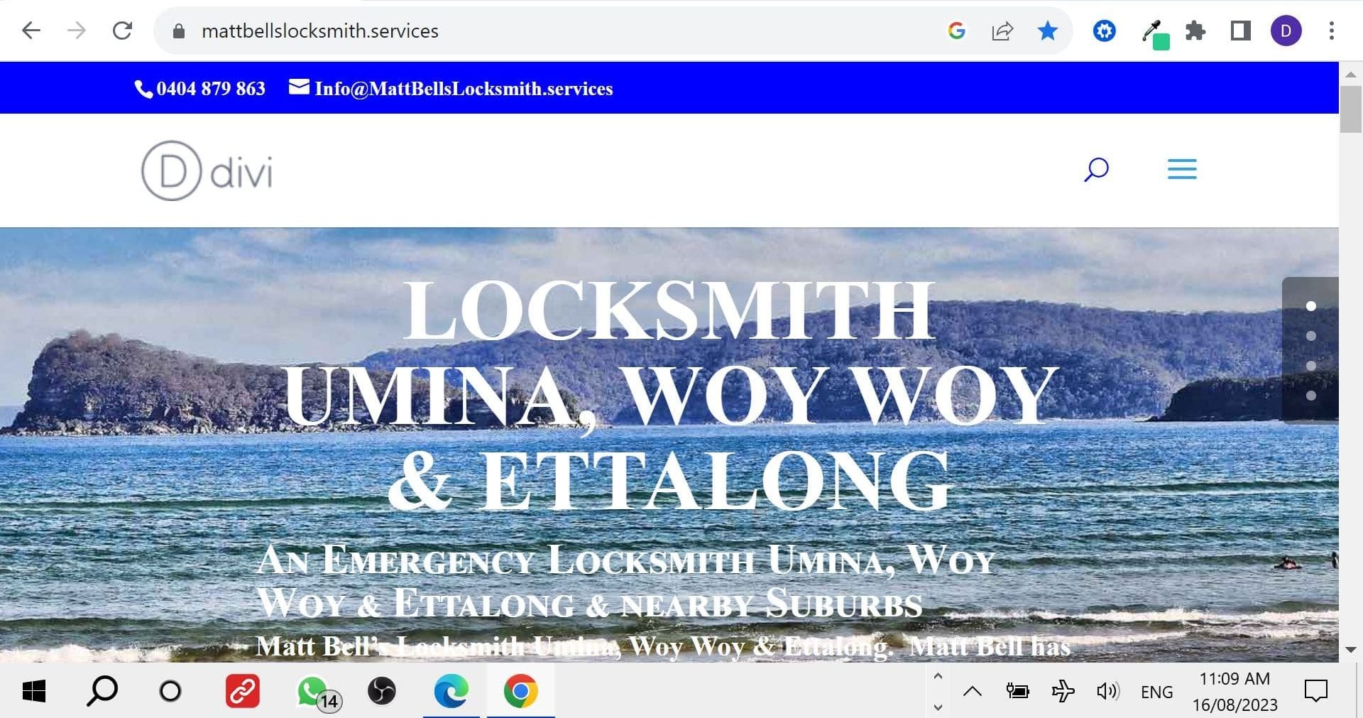 Website video project for Matt Bell’s Locksmith supporting local service trust and customer enquiries.