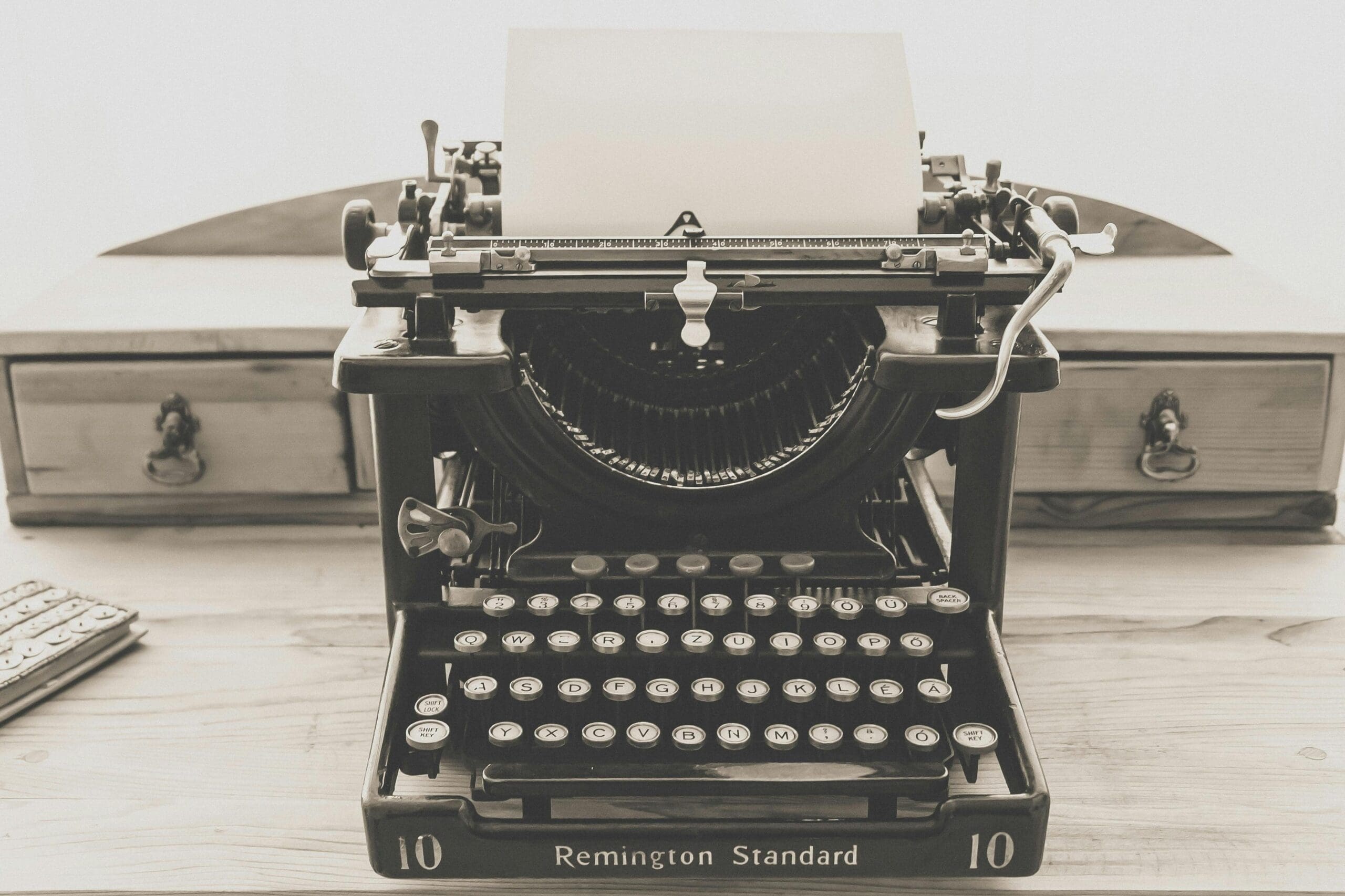 Webpage Copywriter text from a Typewriter