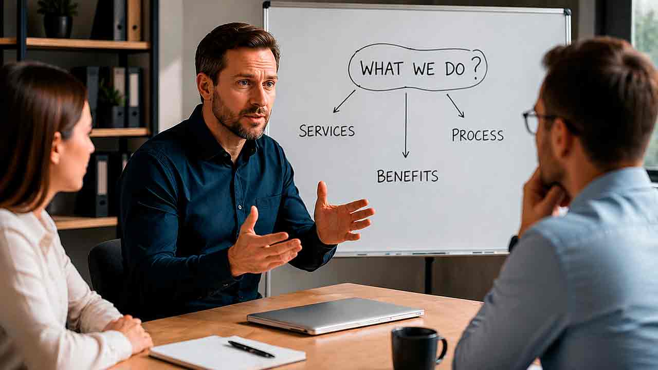 Business website with confusing navigation structure making it difficult for customers to locate services online