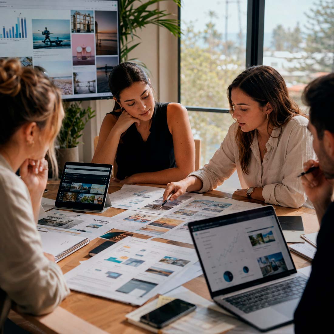 Central-Coast-business-reviewing-marketing-products,-services-and-solution-options Central Coast business reviewing marketing products, services and solution options
